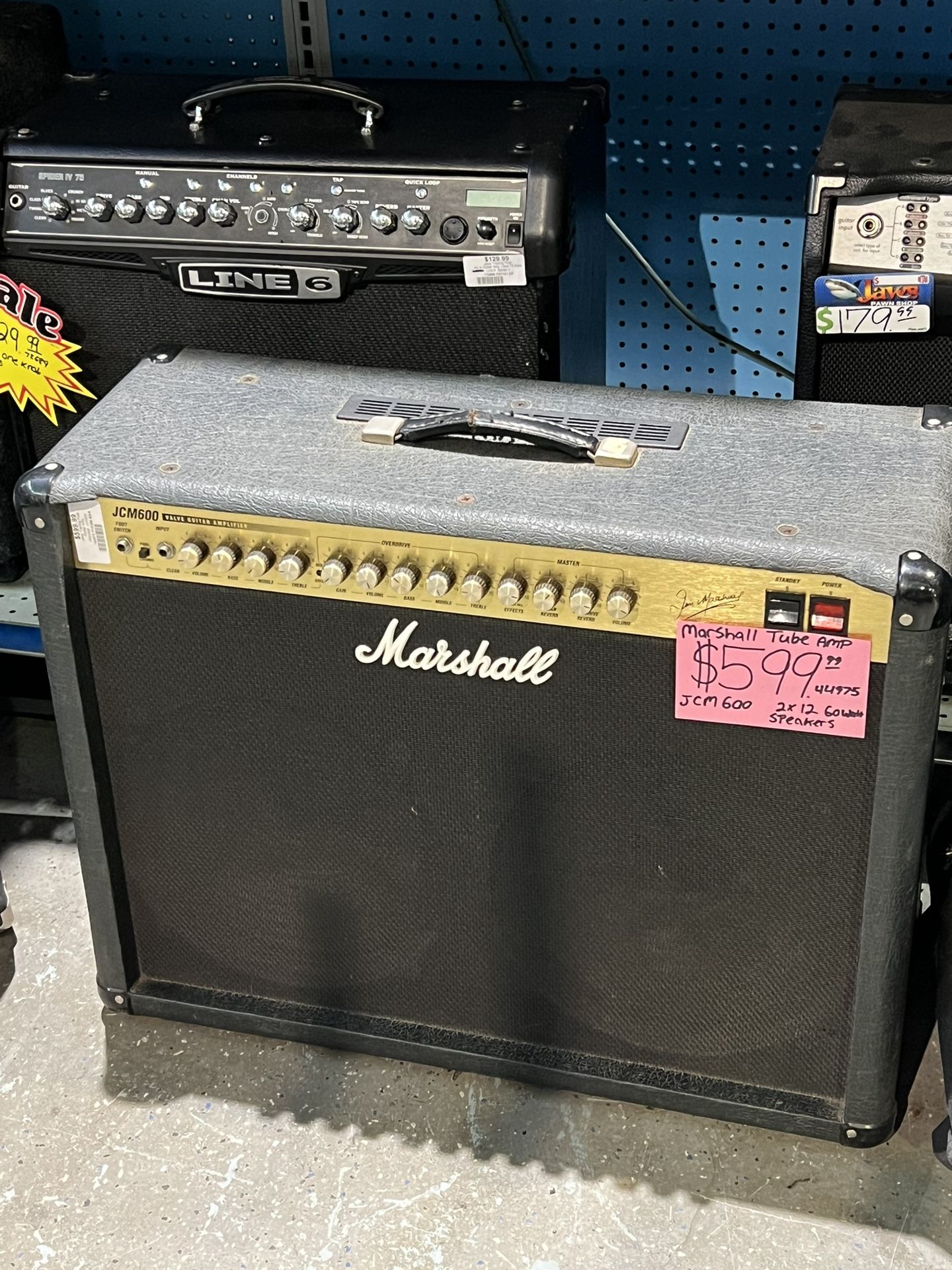 Marshall Tube Amp JCM600 Tube Amp 2x12 60W speakers pick up only