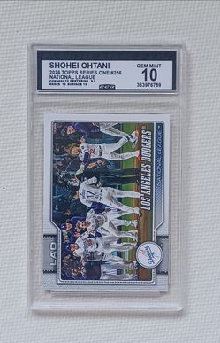 LOS ANGELES DODGERS SHOHEI OHTANI GRADED 10 CARD