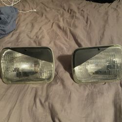 96 Jeep Xj Headlights (spray Painted Mad Eyes)