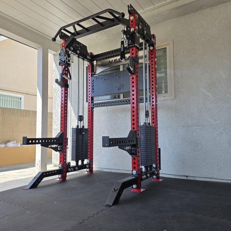 Vesta Pro Series 2in1 Squat Rack | Functional Trainer | 400lb Weight Stack | Commercial Grade | Adjustable Pulley System | FREE DELIVERY🚚