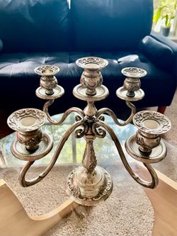 Vintage Godinger Silver Art Co. GSA5 Silver Plated Candelabra Candle Holder