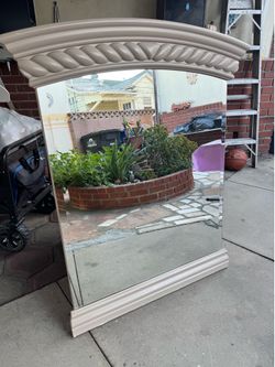 Large Dresser Mirror with Arched Frame
