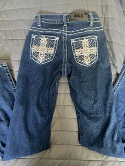 Sky Low Rise Sparkling Pocket Jeans 