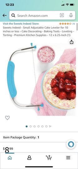 Sweets Indeed - Small Adjustable Cake Leveler for 10 inches or less - Cake Decorating - Baking Tools - Leveling - Torting - Premium Kitchen Supplies -