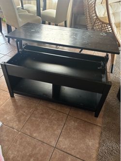 Lift Top Espresso Coffee Table with storage area