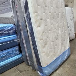 NEW QUEEN PILLOW TOP MATTRESS AND BOX SPRING -- Also Available In All Sizes.