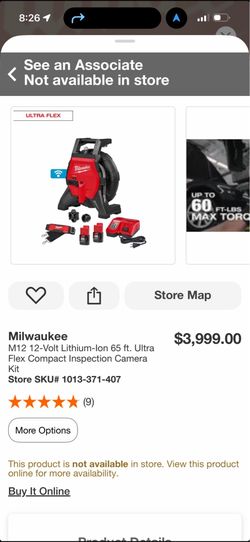 Milwaukee ultra flex compact inspection camera kit