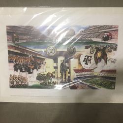 A&M 12th  Man Print  15 By 22 Inch 