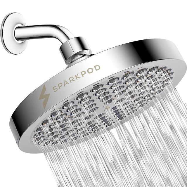 - High Pressure Rain - Luxury Modern Chrome Look - Tool-less 1-Min Installation - Adjustable Replacement for Your Bathroom Shower Heads (Luxury Polish