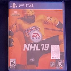 NHL 19 for PS4 – Disc & Case – Good Condition 