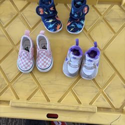 TODDLERS SHOES AND SLIPPERS SIZE 3 and 31/2 $10 EACH SLIPPERS $5