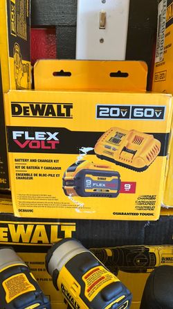Battery and charger dewalt 9flexvolt