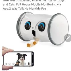SKYMEE Owl Robot: 1080P Full HD Pet Camera with Treat Dispenser, Interactive Toy for Dogs and Cats, Full House Mobile Monitoring via App,2 Way Talk,No