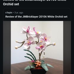 Orchid Toy Brick Lego Set