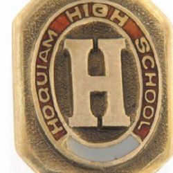 Vintage Hoquiam High School Pin 10kt Yellow Gold 