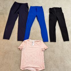 Lululemon Size 4 Leggings Joggers Pants And Shirt 