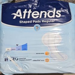 Attends SPSA  Incontinent Bladder Control Leak Pad Contoured Shaped Incontinence 20 Ct