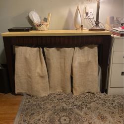 Accent Table w/hidden electrical strip & a skirt