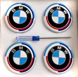 BMW 50th Anniversary 68mm FLOATING Wheel Center Caps