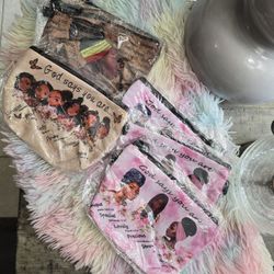 Afrocentric Makeup Bags - Lot Of 6.