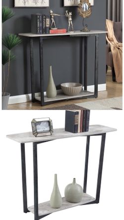 New Faux Birch Wooden Top Console Table