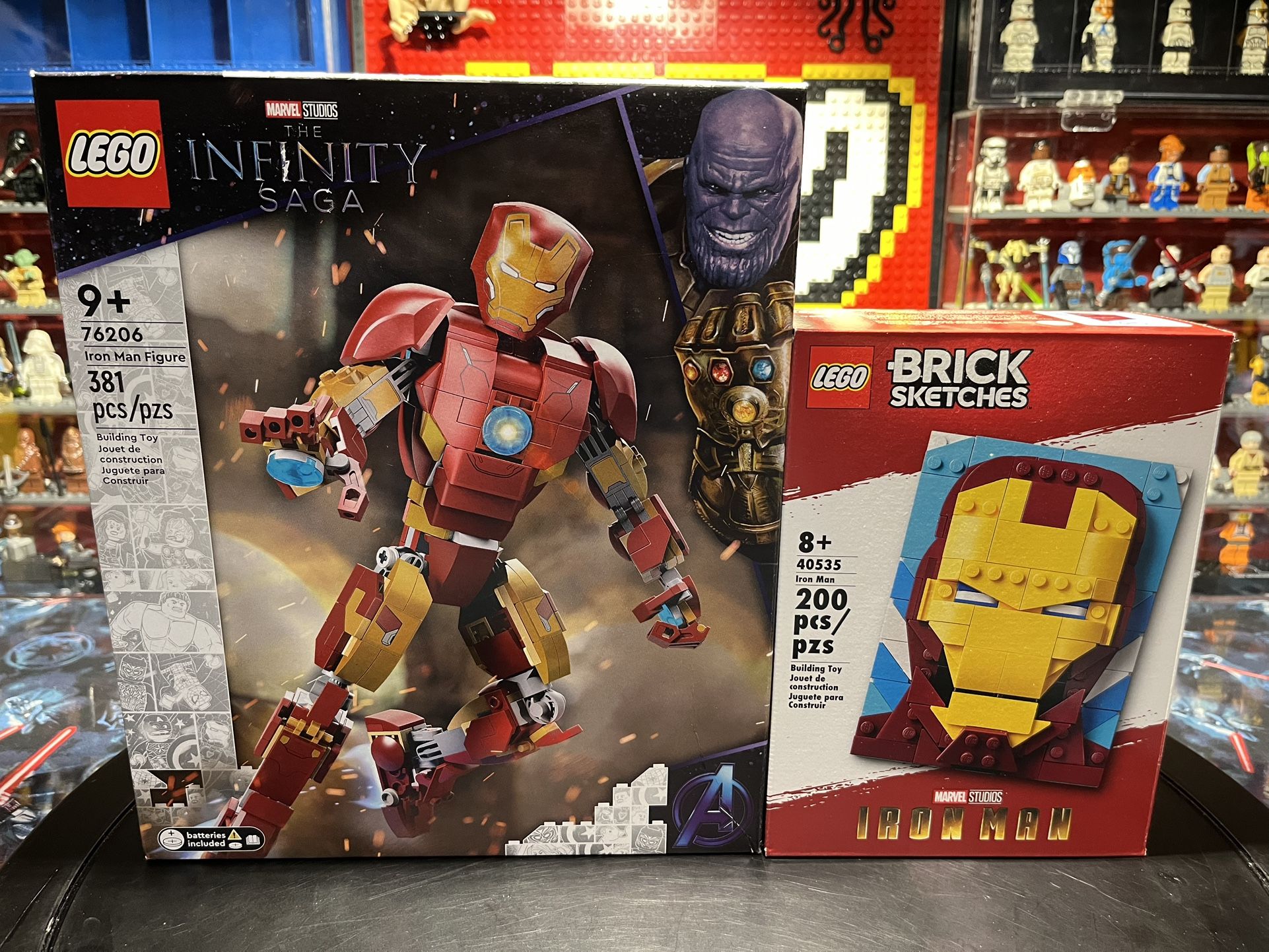 76206 Iron Man Figure & 40535 Iron Man  