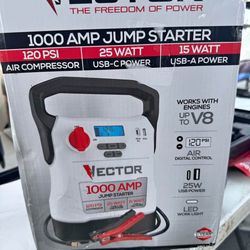 VECTOR 1000 Amp Jump Starter, Compressor, USB Power