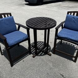 Outdoor Patio Counter Height Aluminum Table and Chairs Dining Set! Sturdy!  Tables 28x36in Chairs 24x25x42in Seat Height 26in