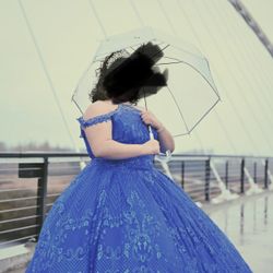 Royal blue Quince Dress