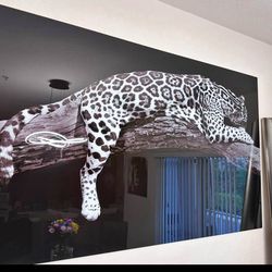 Cheetah Tempered Glass Wall Art 60”x36”