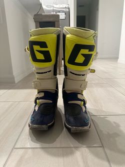 Gaerne SG-12 Motocross Boots Men’s Size 9 Blue Yellow White MX Off Road
