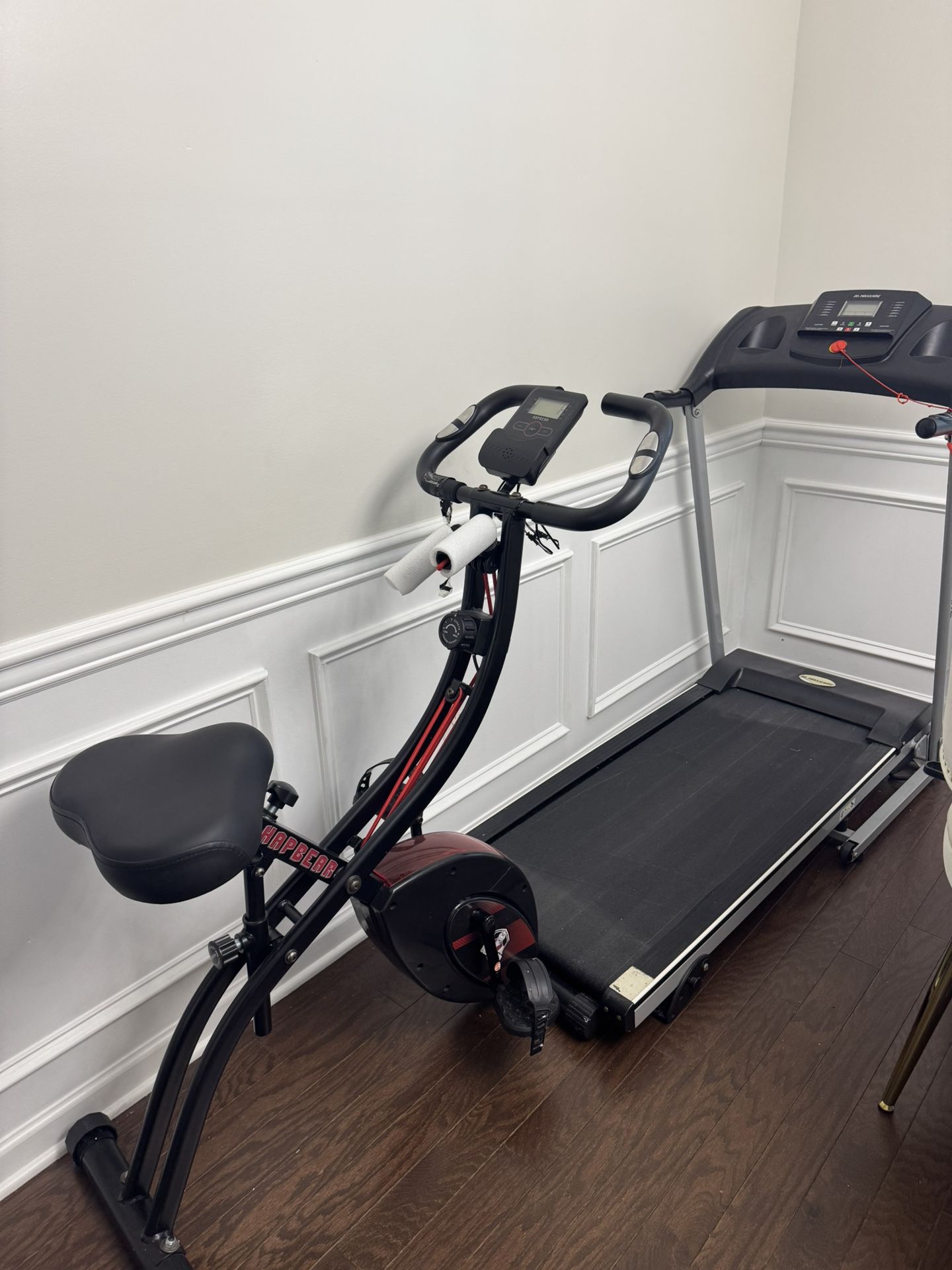 treadmill and bicycle