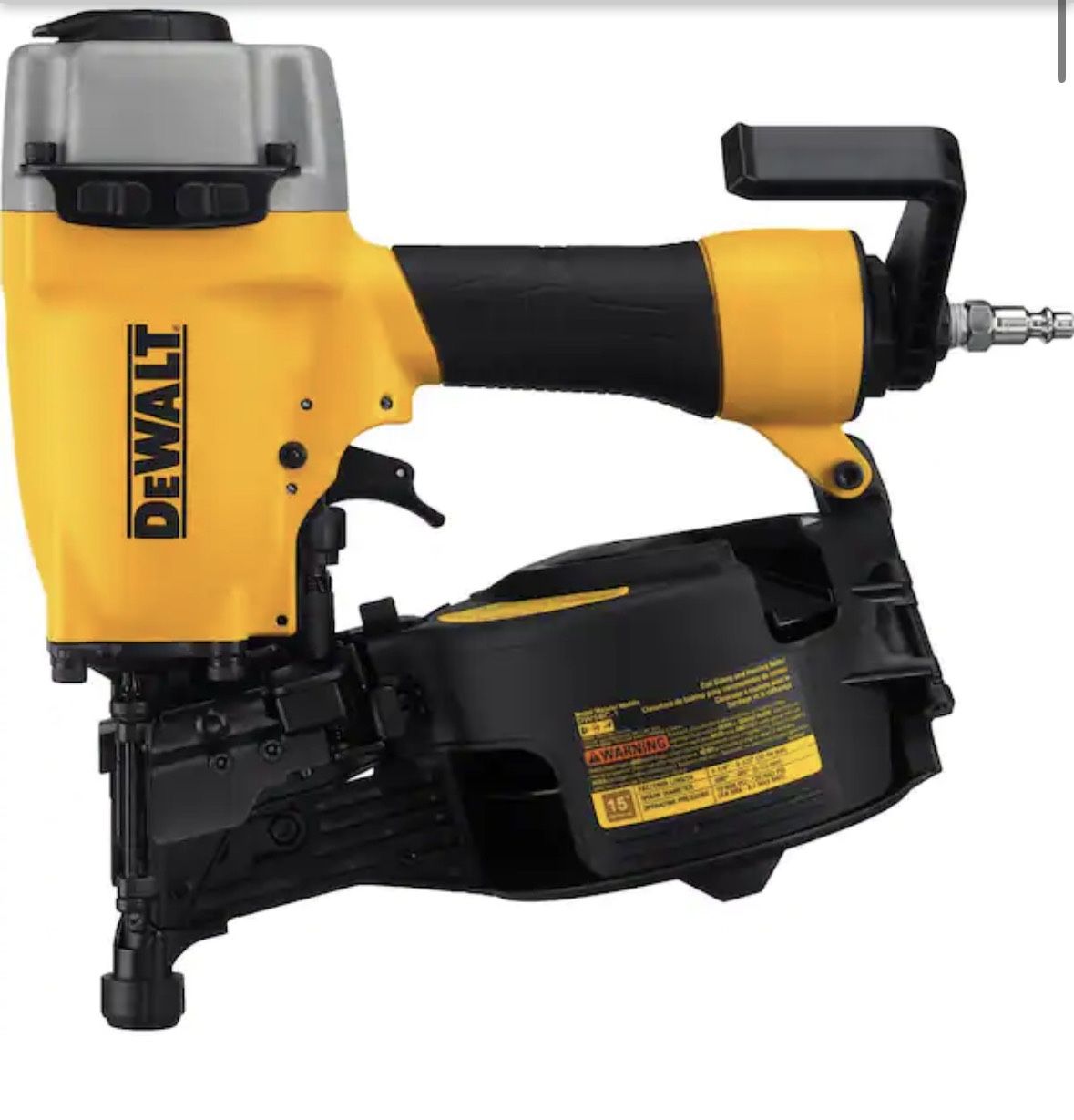 DEWALT Pneumatic 15-Degree Coil Corded Siding Nailer
