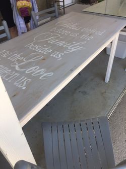 Farm style plank table & chair set