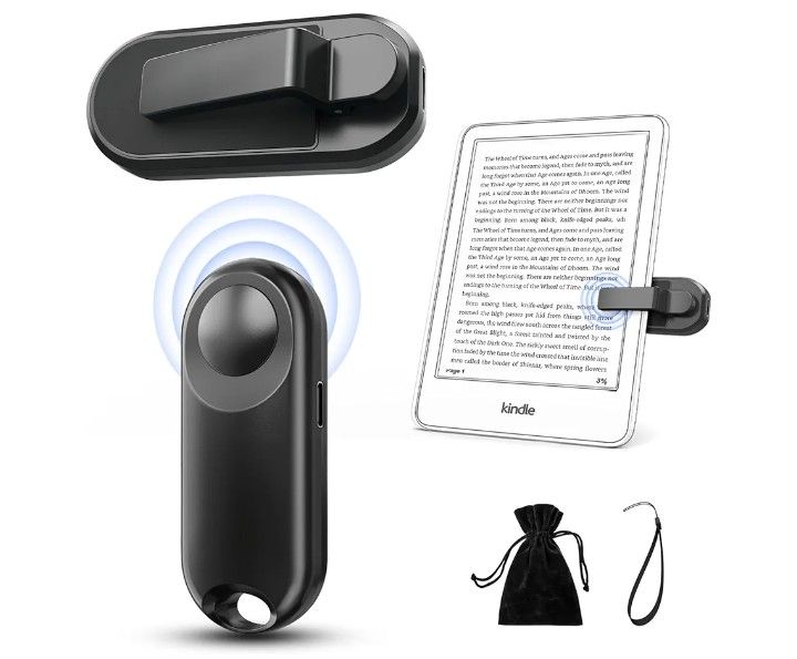 New RF Remote Control Page Turner for Kindle Paperwhite,Kindle Accessories Remote Photo and Video for E-Book iPhone iPad Android Tablets Reading Novel