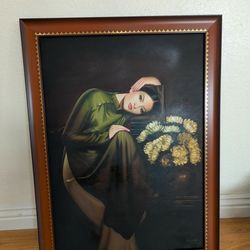3 Large Painting Of Vietnamese Women
