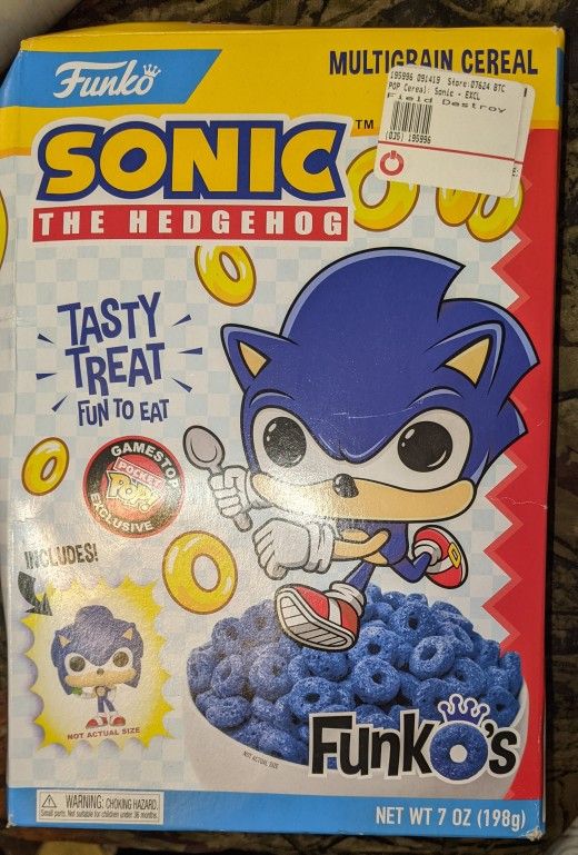 Two! Sonic The Hedgehog Funko Multigrain Cereal