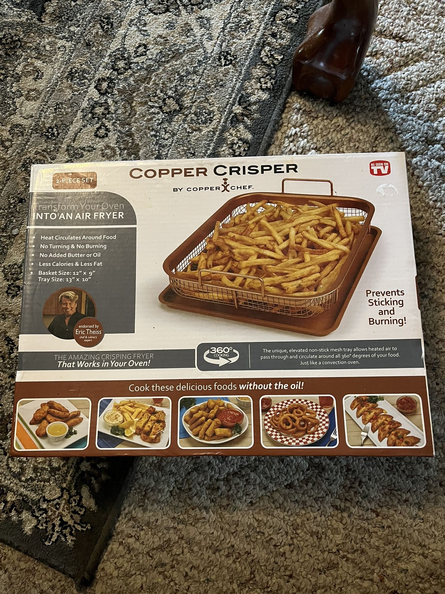 New In Box Copper Crisper Set