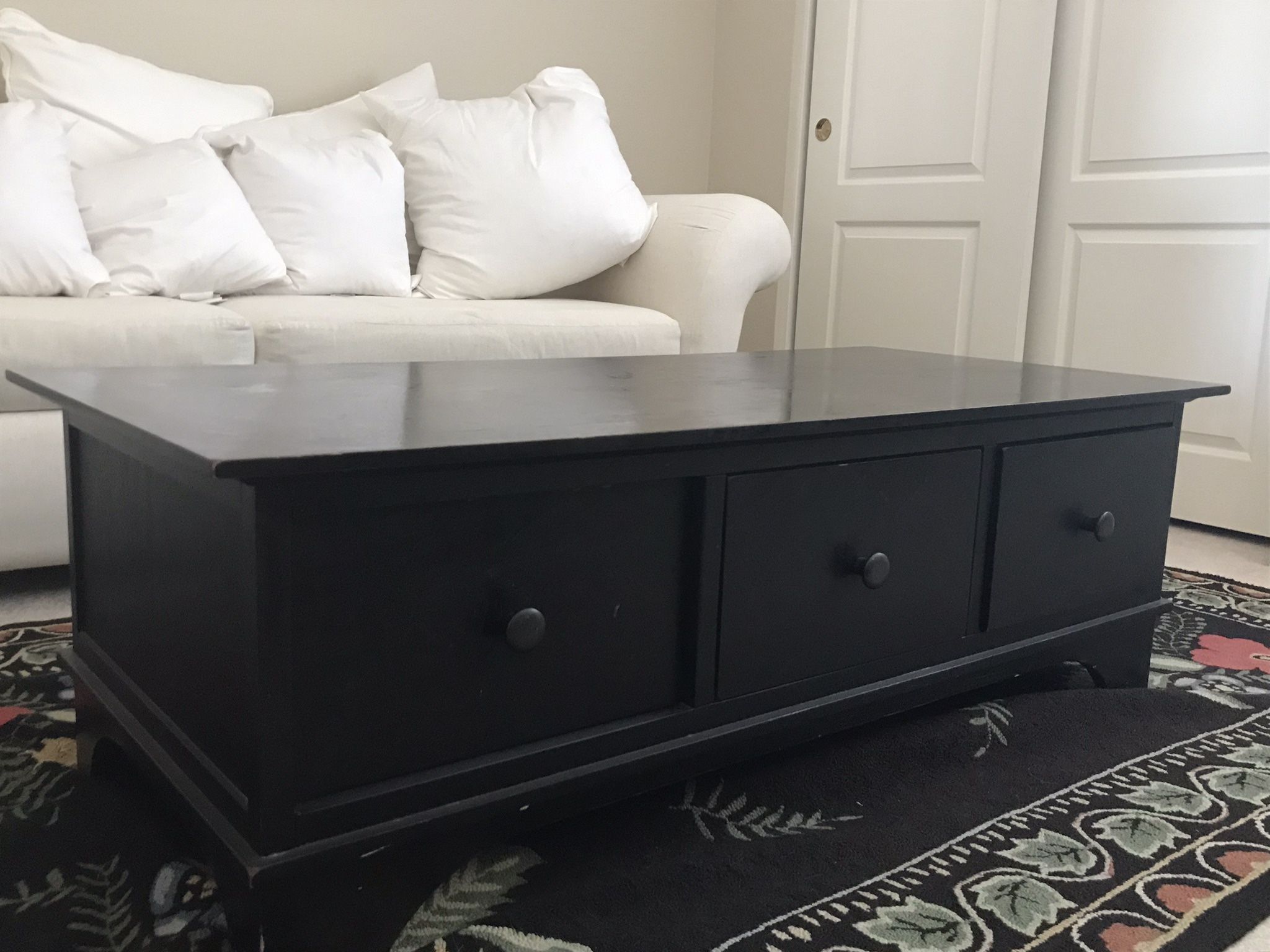 Pottery barn store black coffee table