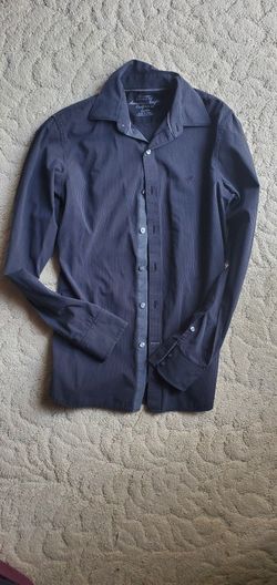 American Eagle Outfitters Dark Gray Button Down Shirt
