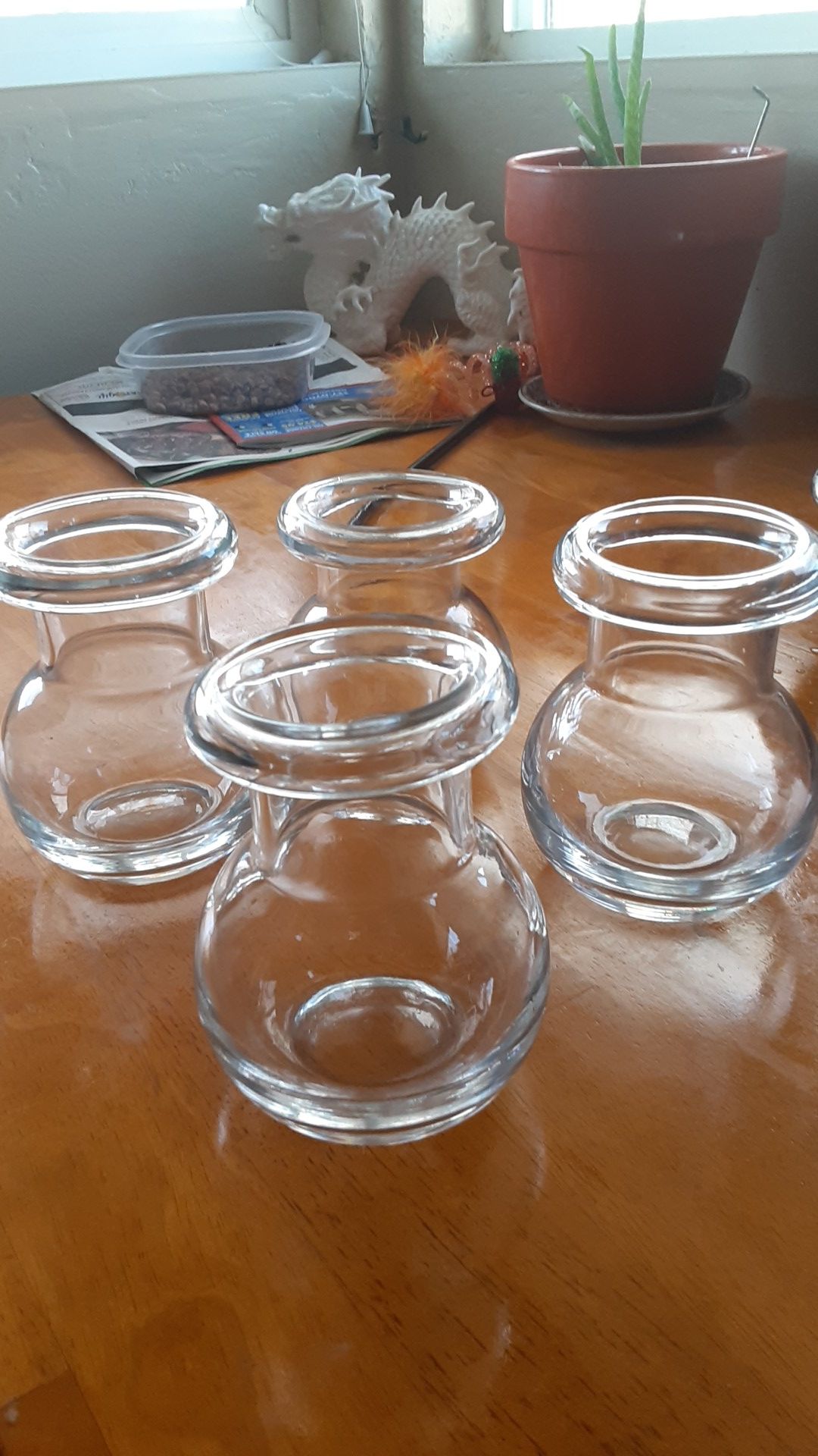 Therapeutic suction glass cups hand blown got him from my grandpa don't know how old they are they seem pretty old but they're in perfect condition