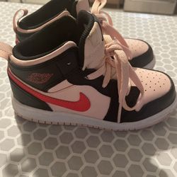 New Nike Jordan 1 Mid TD Atmosphere Pink Blk Toddler Infant Sz 9c D/S.