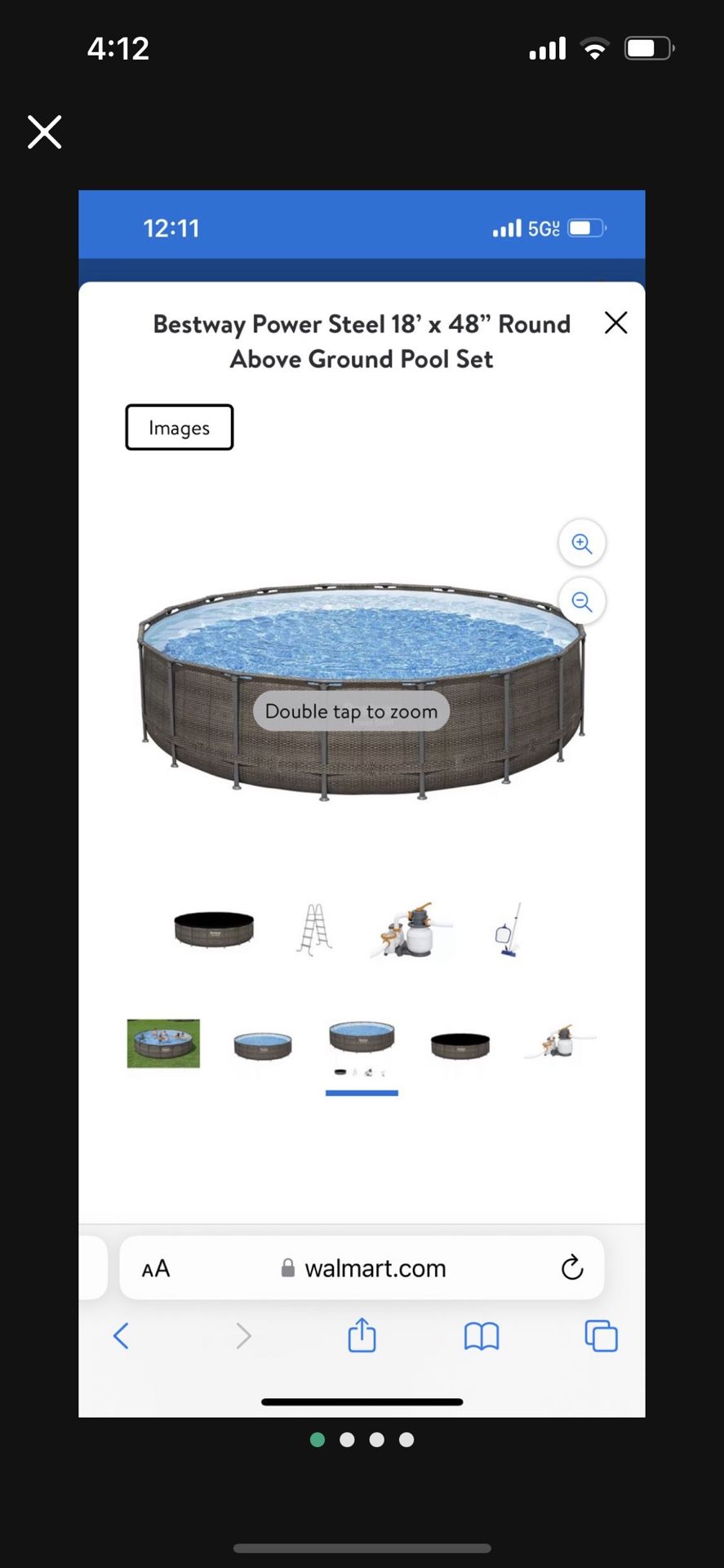 Bestway Power Steel 18’ x 48” Round Above Ground Pool Set ($399)