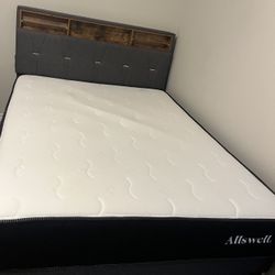 Cama Full Size Y Colchón Allswell
