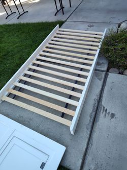 Free. Twin Bed Frame with Wood Slats