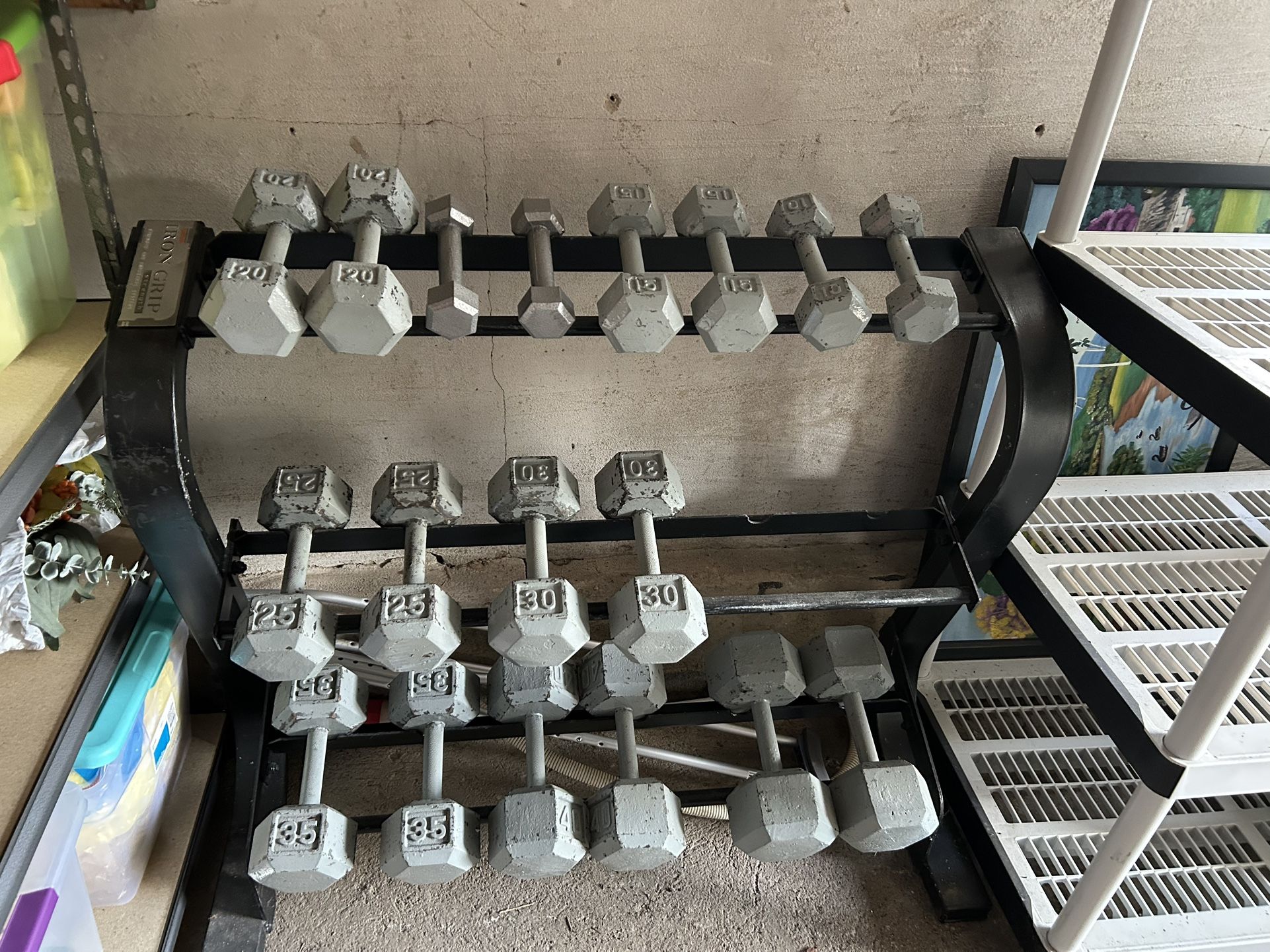 Dumbbells And Rack
