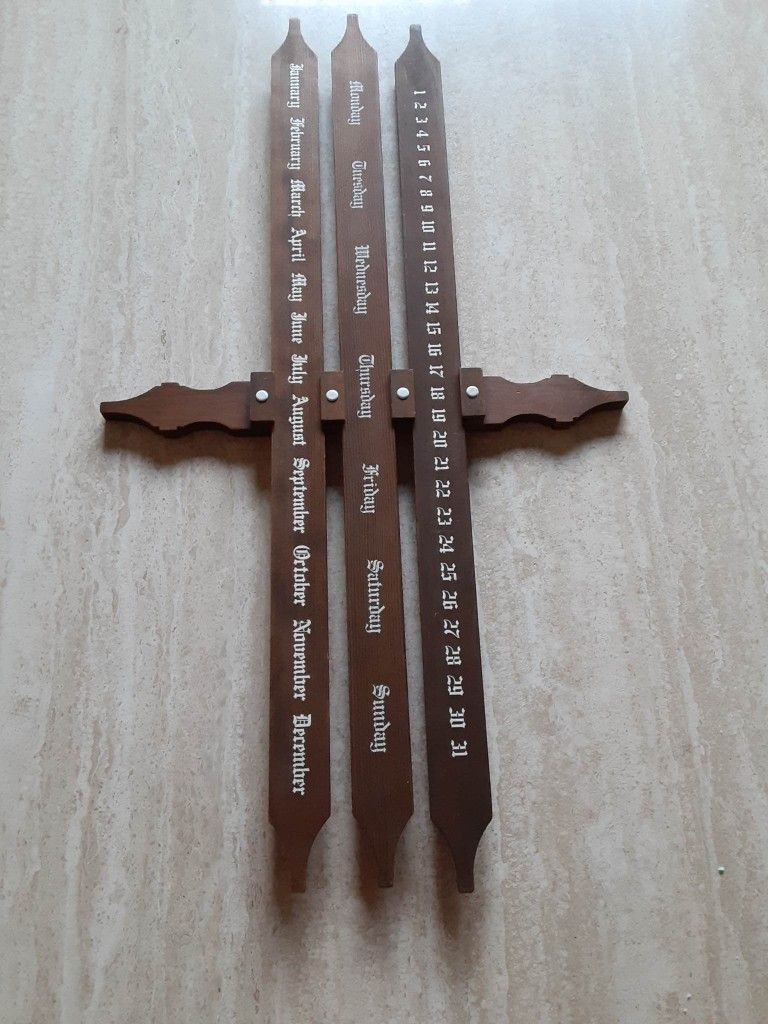 Antique, Wood Calendar.