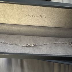 14K White Gold Infinity Bracelet