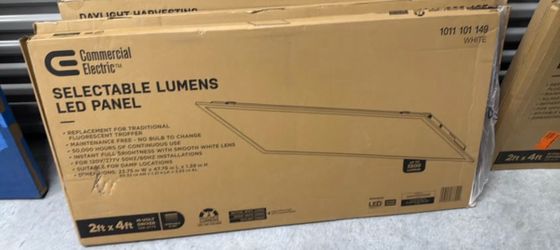 Commercial Electric 2 ft. x 4 ft. Integrated LED White Troffer Light