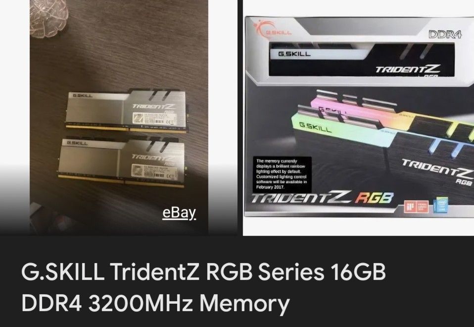 Trident Z RGB DDR4 3200 8gb  Qty.2 